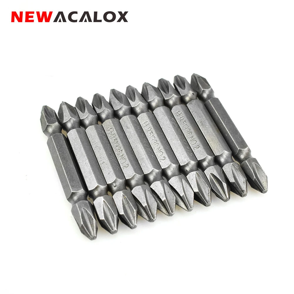 Набор насадок NEWACALOX PH2 для электрической отвертки 10 шт. магнитная легированная