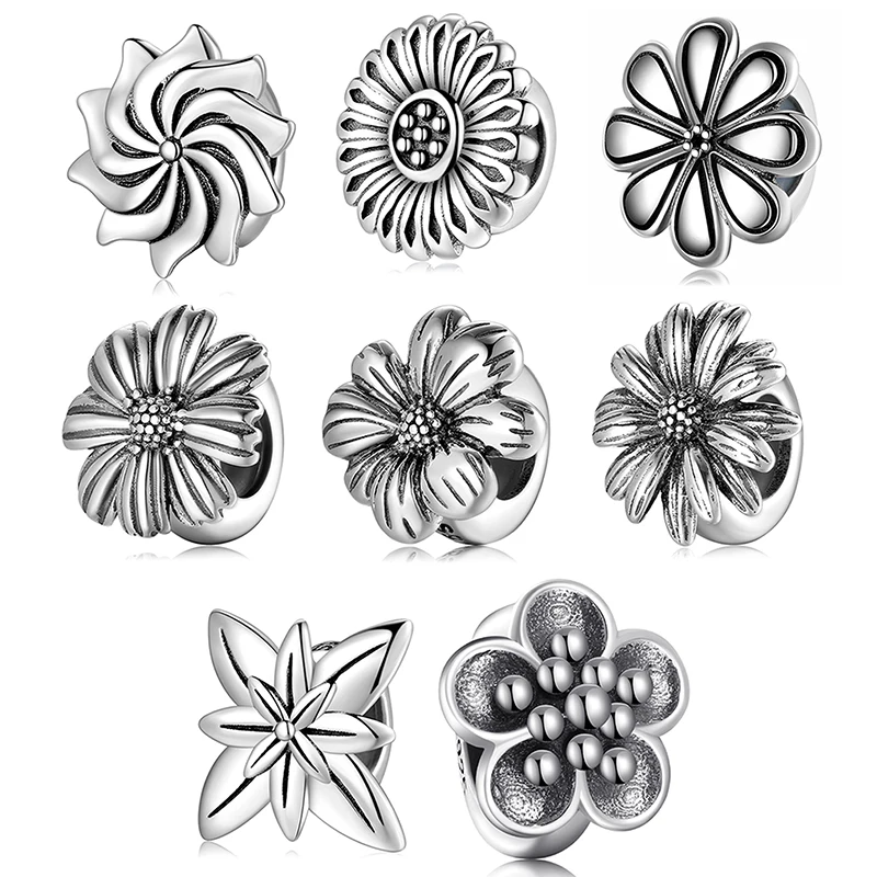 Пробка в виде цветка ромашки из стерлингового серебра 925 пробы новый европейский