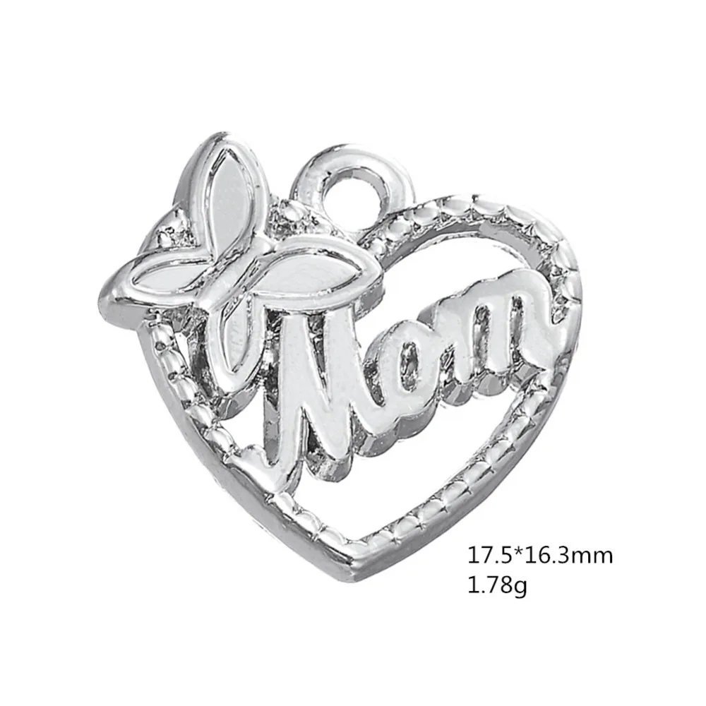 Skyrim винтажные подвески смешанные любящее сердце кулон вырезать мама Fit