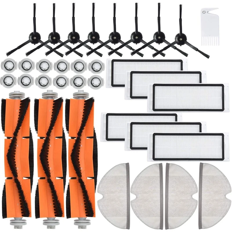 

34 Pack Replacement Parts for Xiaomi Roborock S5 S Max S6 S60 S65 S5 S50 S55 E25 E35 Filter Mop Side Brush Accessories