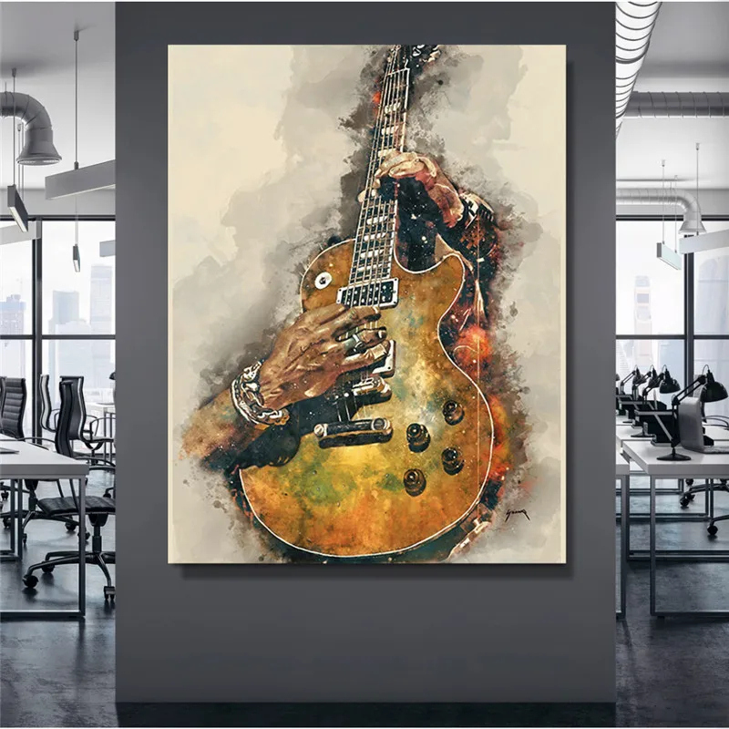 

Wall Art Posters Canvas Prints Rock Guitar Canvas Painting Tableau Mural Poster Decorative Nordic Style Canvas Art Tuinposter