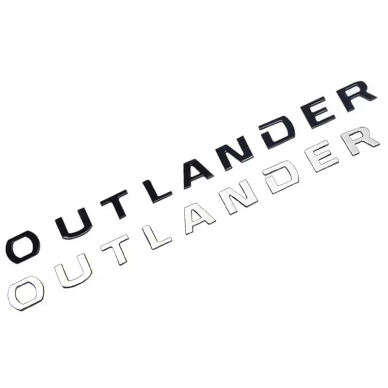 

ABS Chrome Car 3D Letters Hood Emblem Logo Badge Car Stickers Styling Car Accessories Wording 3D Letter For Mitsubishi Outlander