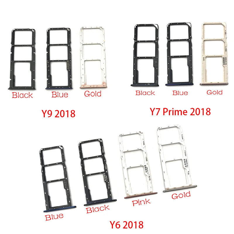 Держатель слота для SIM карты запасная часть Huawei Y6 Y7 Prime Y9 2018|Адаптеры карт| |