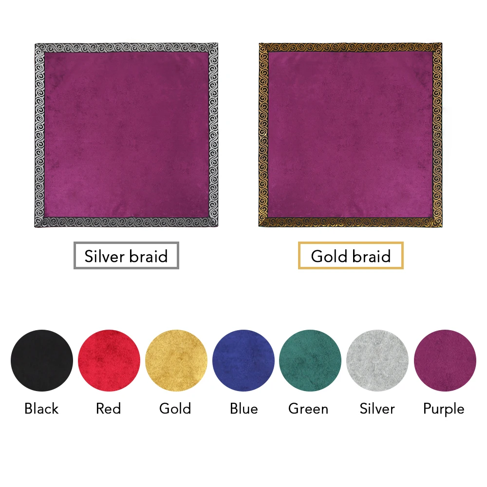 

Altar Tarot Table Cloth Velvet Tarot Divination Tablecloth with Tarot Cards Bag Board Table Game Accessories 66*60cm
