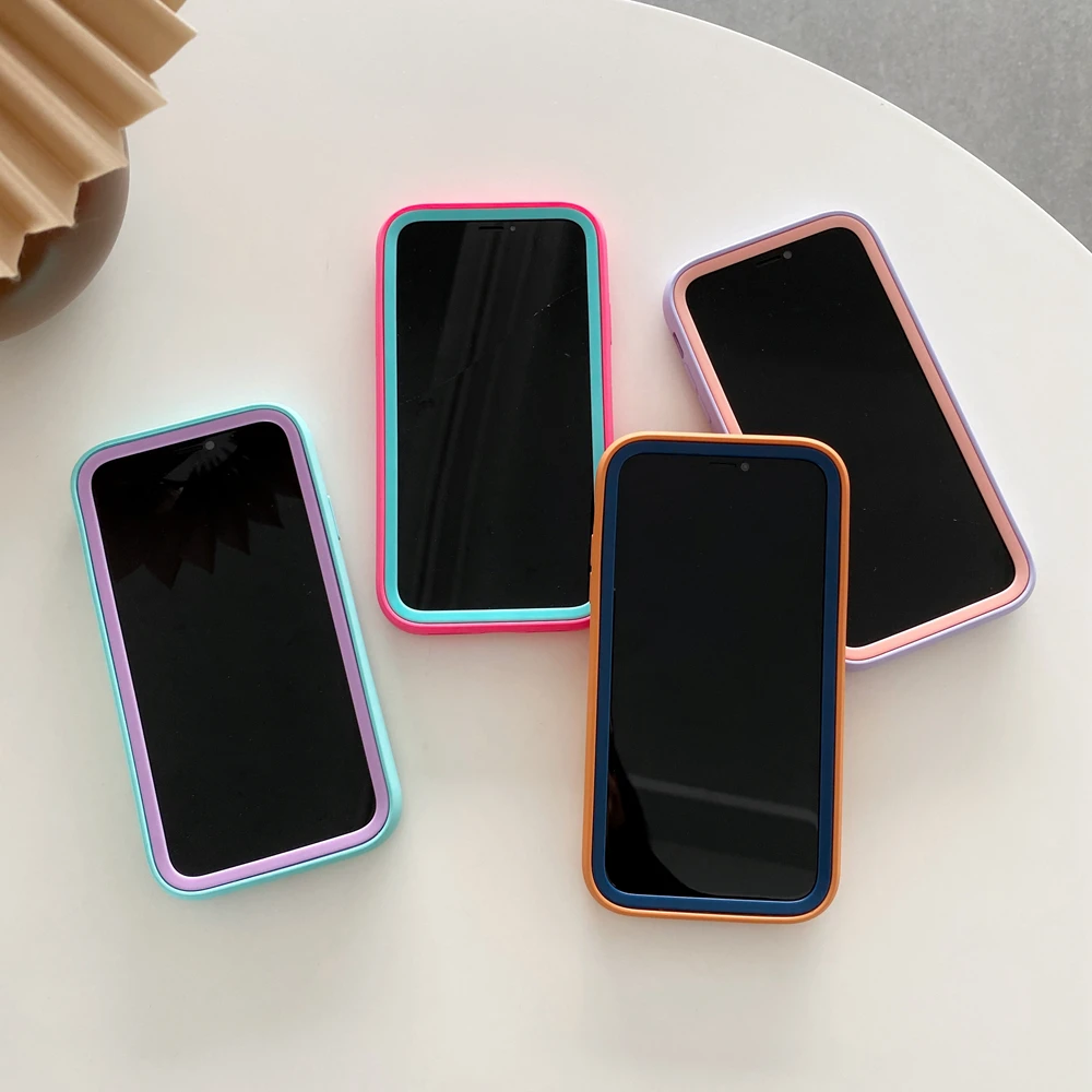 Shockproof Candy Color Card Slot Holder Case for iPhone 11 12 13 14 Pro XR Xs Max X 7 8 Plus Drop Protection Soft Cover Bag