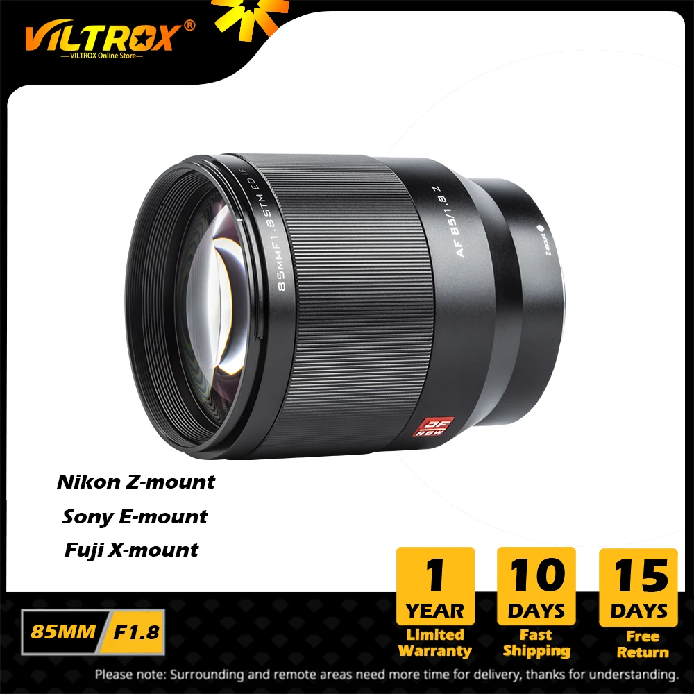 Объектив VILTROX 85 мм F1.8 Z Mark II STM с фиксированным фокусом автофокус AF для камеры Nikon