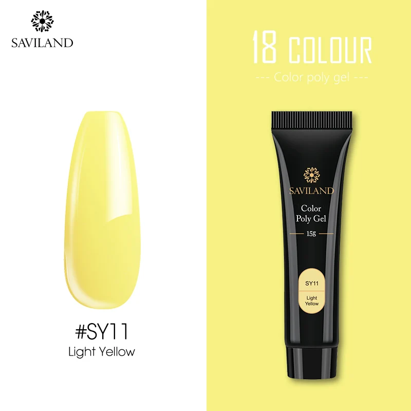 15ml SY11 SAVILAND, 15 г, 30 г, цветной, быстрый, полигель, для наращивания пальцев, замачивается, УФ, камуфляж, строительный, полигель, твердый гель, лак для ногтей - Цвет: 15ml SY11