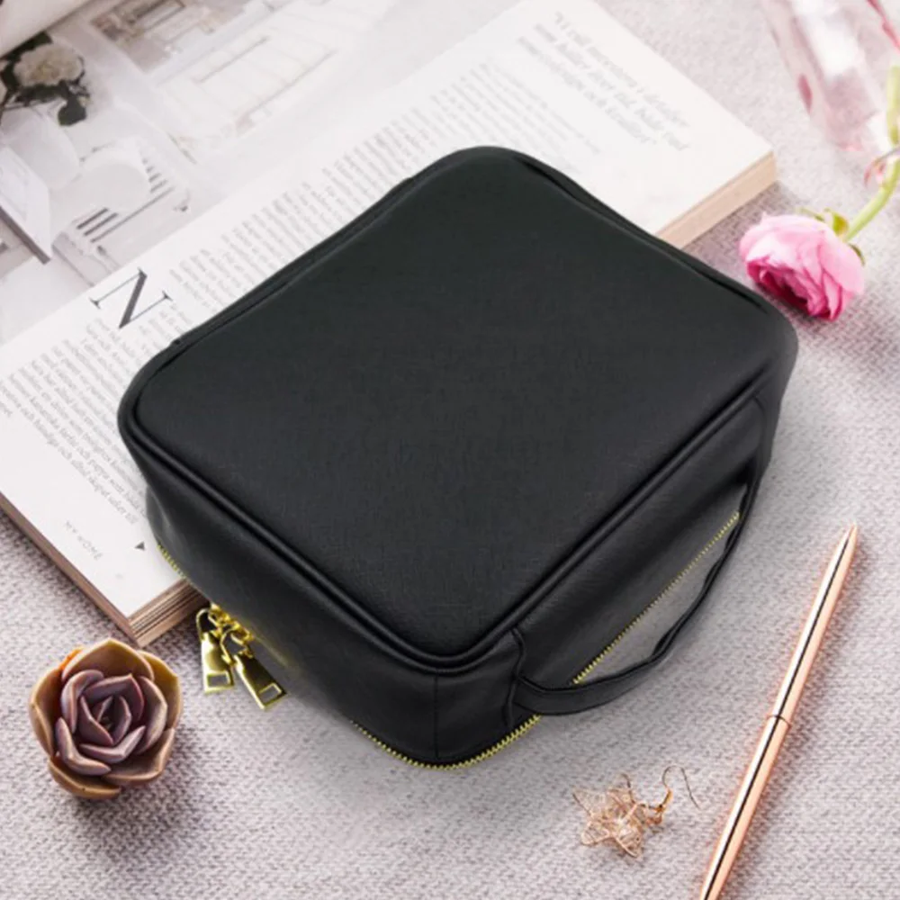 

Makeup Bag Portable Travel Cosmetic Bag for Women, Beauty Zipper Makeup Organizer Bag with Inner Pouch PU Leather Washable bag
