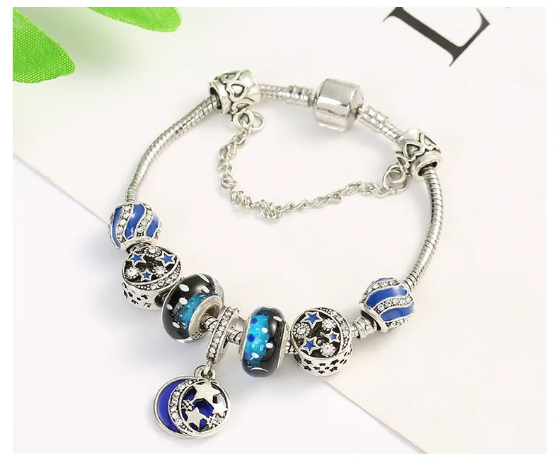 Hermp Dropshipping 2019 New Pink Flower Pandent &amp Lovely Bear Pa Bracelet Brand Female Jewelry Pulseras | Украшения и