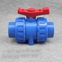 blue pvc ball valve union valve pvc water pipe connector plumbing hose fittings slip shut valve inner diameter 20mm 63mm 1 pcs