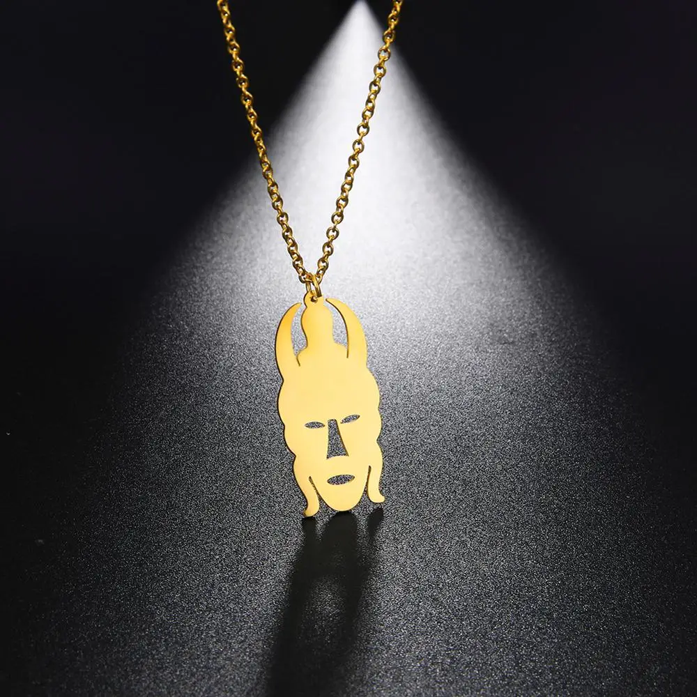 Myshape африканская маска ожерелья из нержавеющей стали этнический Африка