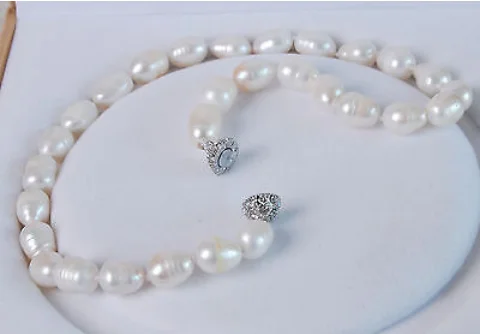 Горячая Распродажа большая 11 13 мм ожерелье из натурального белого