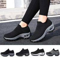 lin king women outdoor casual sport shoes big size non slip sneakers slip on loafers comfortable height increase swing shoes