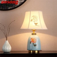 aosong brass table lamps ceramic desk light suitable for home living room dining room bedroom office hotel