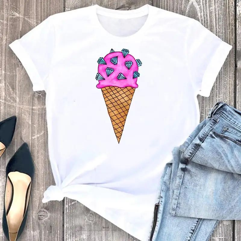 

Women Clothes Cartoon Juice Beach Cute Fruit Fashion Short Sleeve Clothing Summer Print Tshirt Female Tee Top Graphic T-shirt