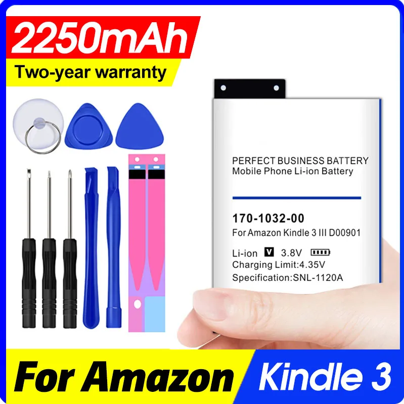 Аккумулятор для электронной клавиатуры Kindle 3 III D00901 графитовый 170 1032 00 / FS249 2250 мАч