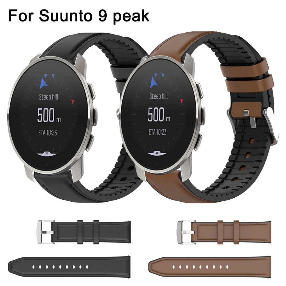 

Ремешок силиконовый для Suunto 9 Peak, сменный кожаный браслет для Suunto 9 Peak, аксессуары для часов