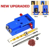mithbros upgraded mini style pocket hole jig kit system for wood working joinery step drill bit accessories hardware tools