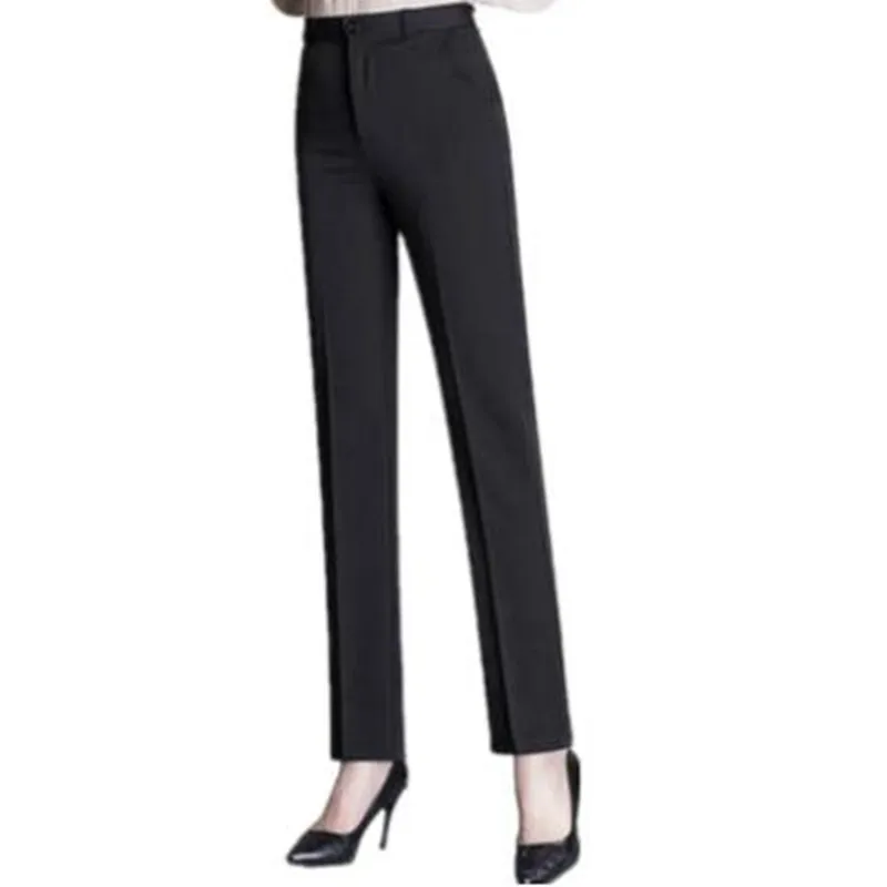 Элегантный Для женщин брюки 2019 сезон: весна–лето одноцветное Высокая Талия