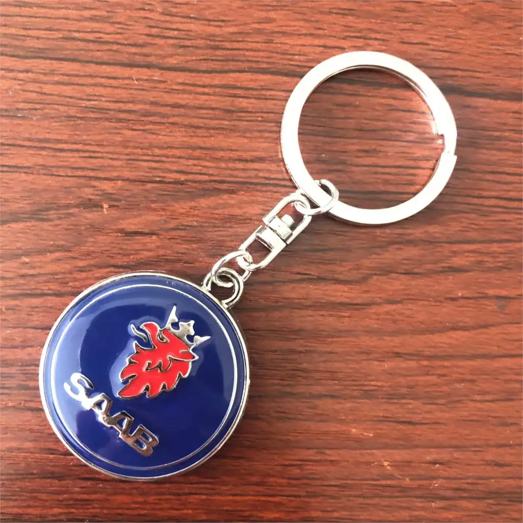 Металлический 3d-брелок для ключей с логотипом автомобиля брелок SAAB SCANIA Aero X 9-3 9-5