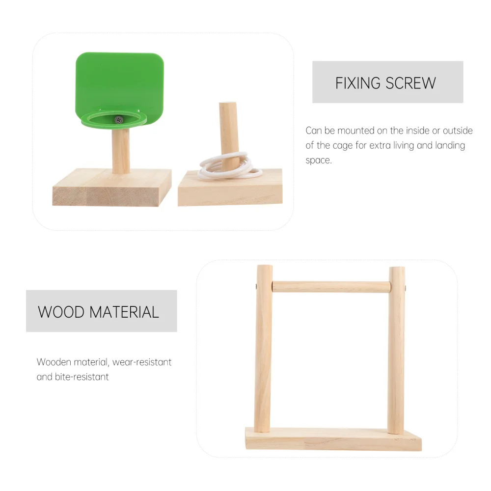 

8pcs Wood Bird Toys Creative Bird Training Plaything Funny Parrot Exercise Toys