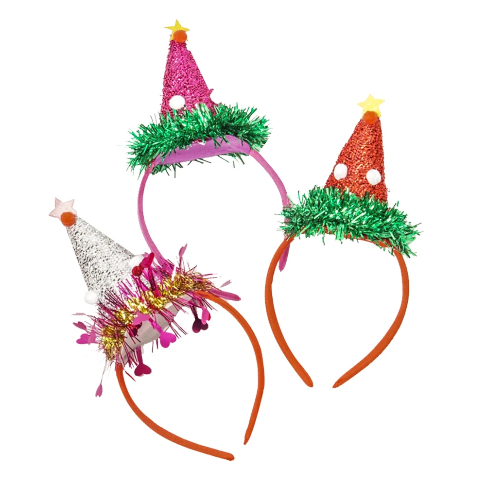 3 шт. головные уборы повязки на голову декоративная шляпа блестящие