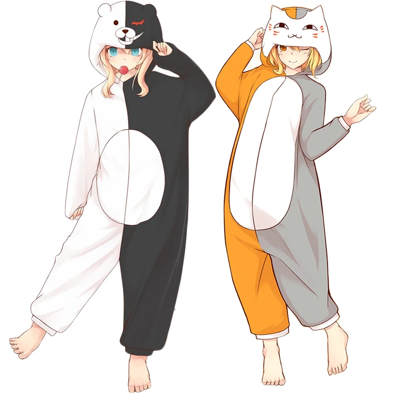 Danganronpa Dangan Ronpa Natsume Yuujinchou флисовая Пижама для косплея Monokuma Madara на Хэллоуин одежда