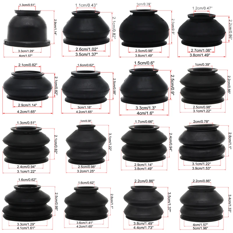

16Pcs/32Pcs Car Suspension Steering Universal Ball Joint Rod Boot Dust Cover Control Arm Protector For Toyota Hyundai Ford Skoda