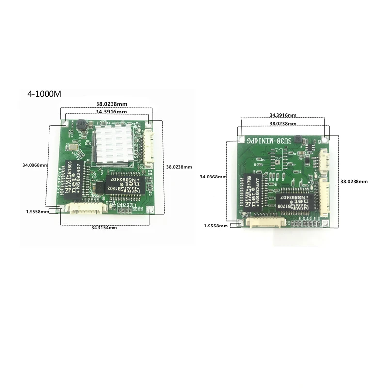 

3/4 Gigabit, 3/4 10/100/1000 , , , PCBA, RJ45, 1000