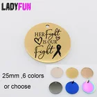 Подвеска из нержавеющей стали с изображением девушек, девушек с раком груди, розовая лента, подвеска с зеркальным покрытием, 10 шт.