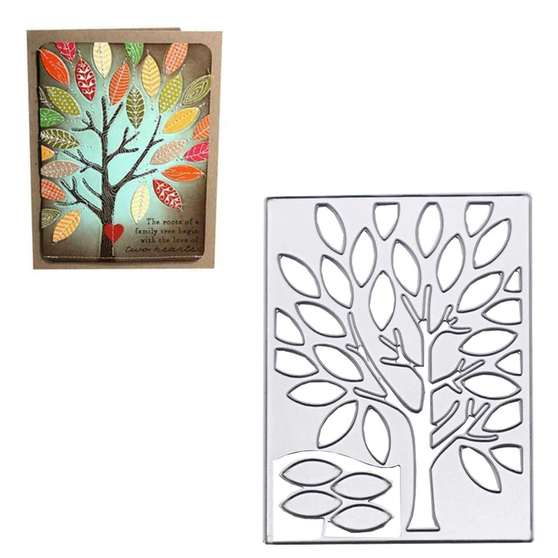 

Tree Metal Cutting Dies New 2020 Frame Rectangle Background Leave Dies Knife Mold Scrapbook Card Making Craft Die Cut Stencil