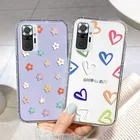 Мягкий чехол с сердечками для Xiaomi Redmi Note 10 Pro, чехол для Redmi Note 11, 9 Pro, 8, 7, 8T, 9S, 10S, 9T, 9C, NFC, 9A, 8A, 7A, 9Pro, 11T, чехол