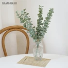 15 шт. искусственные Ветви Эвкалипта, искусственные растения, вазы, центральные части, пластиковые цветы для дома, свадьбы, искусственная зелень