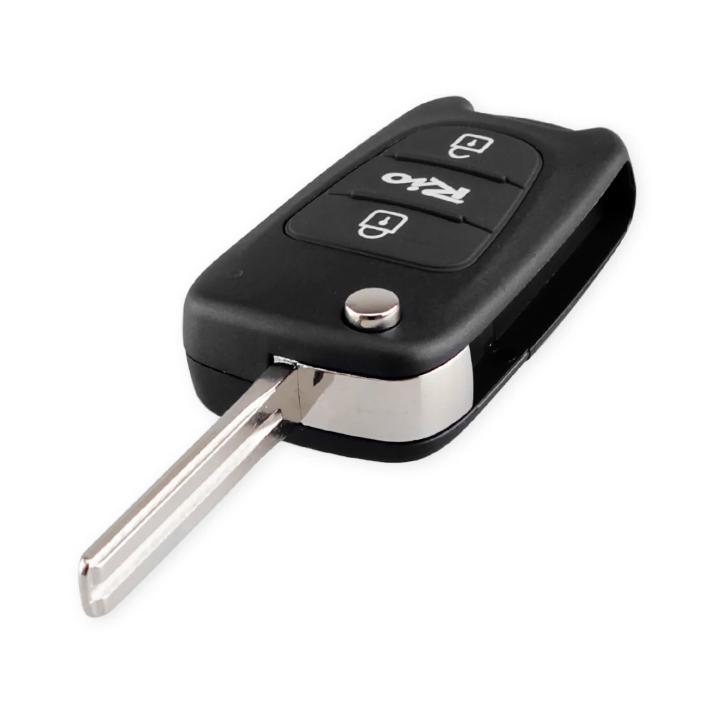Автомобильный ключ KEYYOU для Kia Rio 3 кнопки флип Обложка сменная ключ оболочки пустой пульт дистанционного Fob чехол Cut/Uncut Blade KeyCase