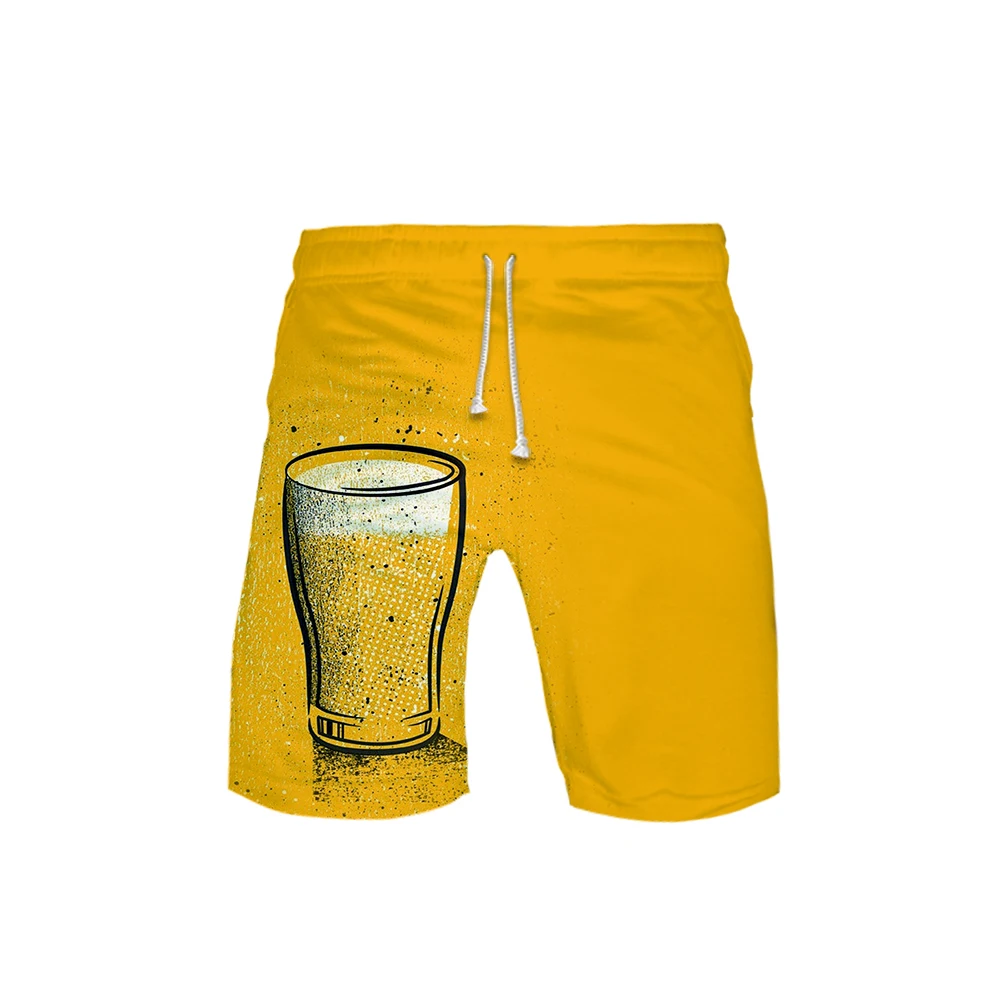 

New Beer Bubble Drinks 3D Printed Beach Shorts Men Fashion Streetwear Shorts 2020 Hot Sale Harajuku Trendy Summer Wear