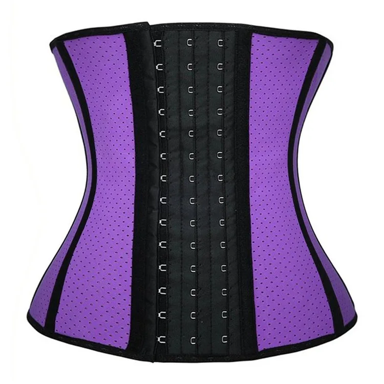 

100% Latex/Rubber Breathable Mesh Fitness Underwear 9 Root Steel Rib Profession Sports Shaping Belly Band