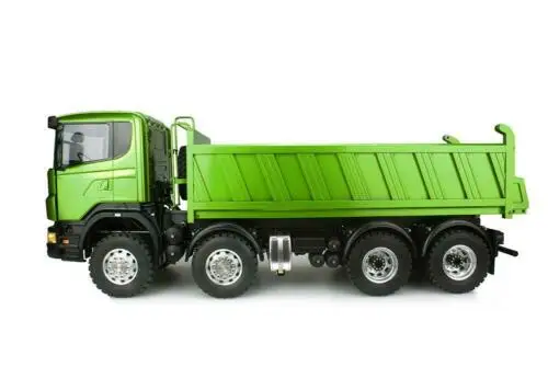LESU 1/14 масштаб металлический Sca 8*8 гидравлический самосвал RC грузовик с радио мотор ESC окрашенный зеленый автомобиль