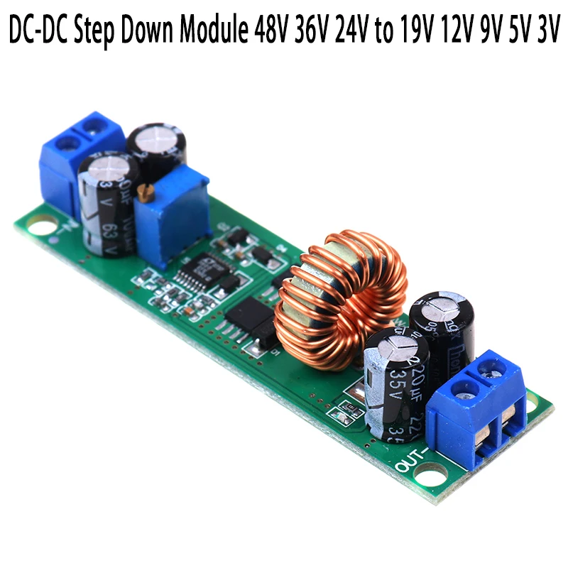 1 шт. 10A DC понижающий модуль регулятора 48V 36V 24V to 19V 12V 9V 5V 3В|Детали и аксессуары для