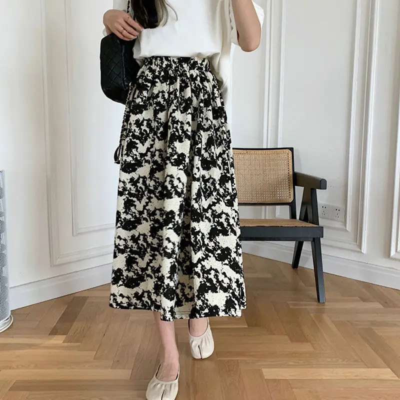 

Ink tie dyed skirt for women's 2021 summer dress