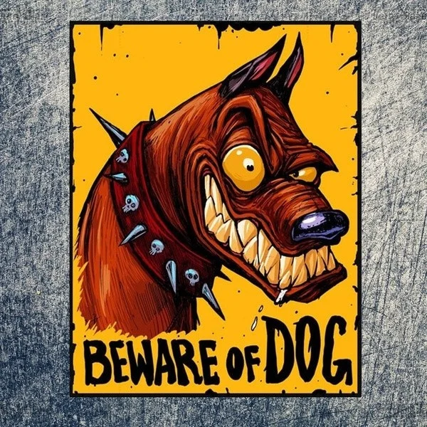 

Funny Beware of the Dog Tin Sign Metal Sign Metal Poster Metal Decor Wall Sign Wall Poster Wall Decor Home Office Ba Hot