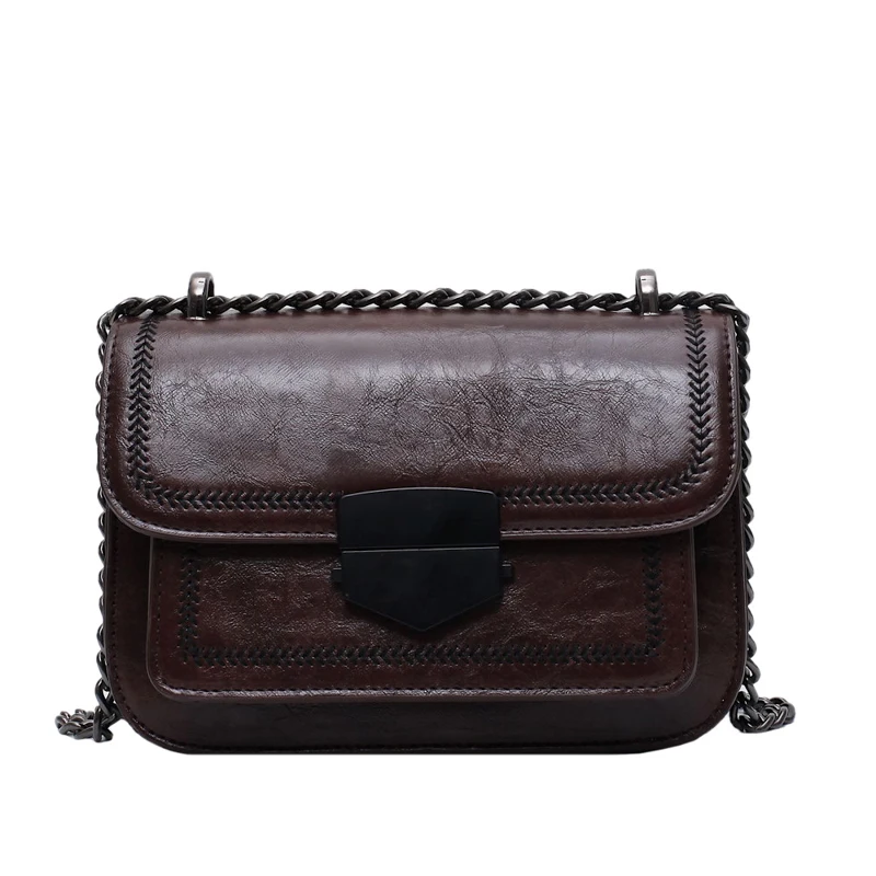 

Vintage Flap Crossbody bag 2020 Fashion New High quality PU Leather Women's Designer Handbag Chain Shoulder Messenger Bag