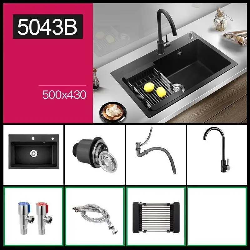 MODEL B Banheiro Umywalka Lavello гранит Keuken Gootsteen Portatil Lavandino Fregadero De Cocina Cuba Pia Cozinha Lavabo кухонная раковина - Цвет: MODEL B