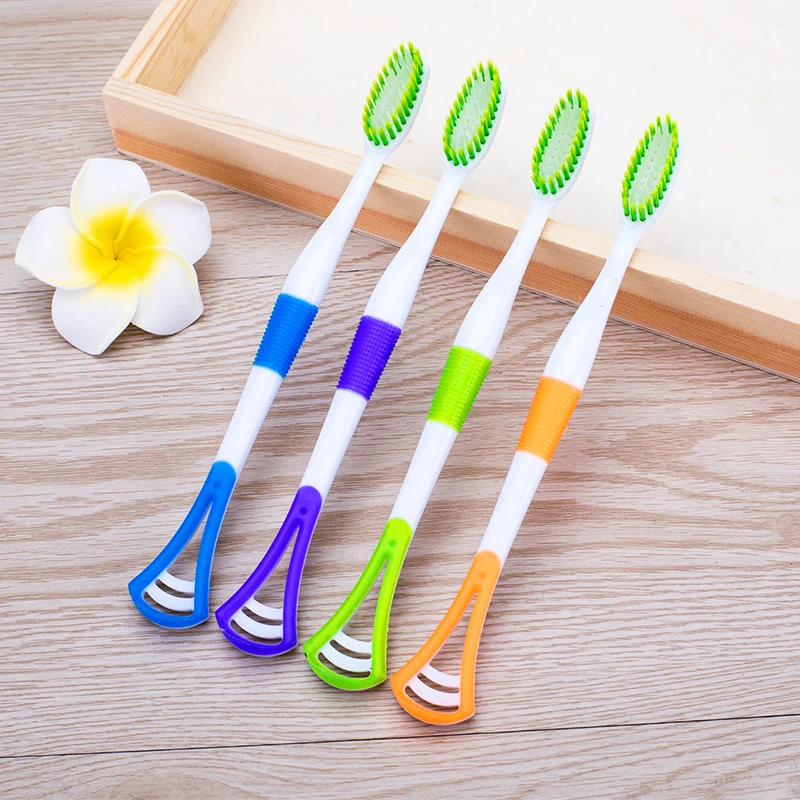 Горяч-продавая взрослых 4 шт. зубная щетка с двумя головками и зубной щетки