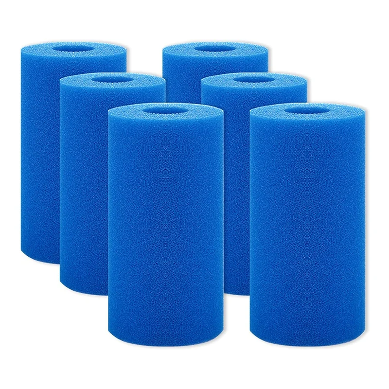 

6 Pcs Foam Filter Sponge for Intex Type A Reusable Washable Swimming Pool Aquarium Filter Accessories