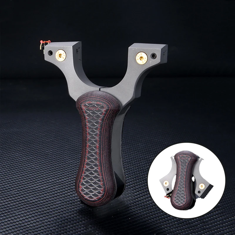 

G10 Patch Titanium Alloy Slingshot Portable Folding Mini Catapult Fast Compression with Flat Rubber Band for Outdoor Shooting