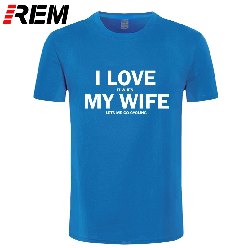 REM летняя футболка с надписью I Love My Wife забавная Мужская хлопковая короткими