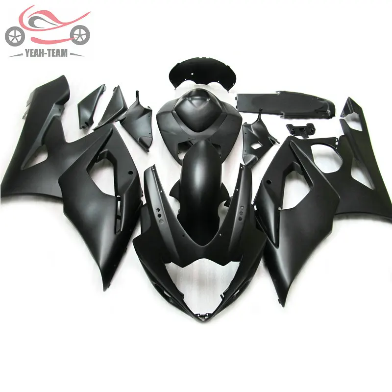 

Бесплатная доставка, инжекционные обтекатели, подходят для Suzuki GSX R1000 K5 2005 2006, матовый черный дорожный гоночный обтекатель, комплекты обтека...