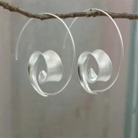 2020 fashion gold silver color hoop earrings with satin finish earrings for women female engagement wedding brincos jewelry gift