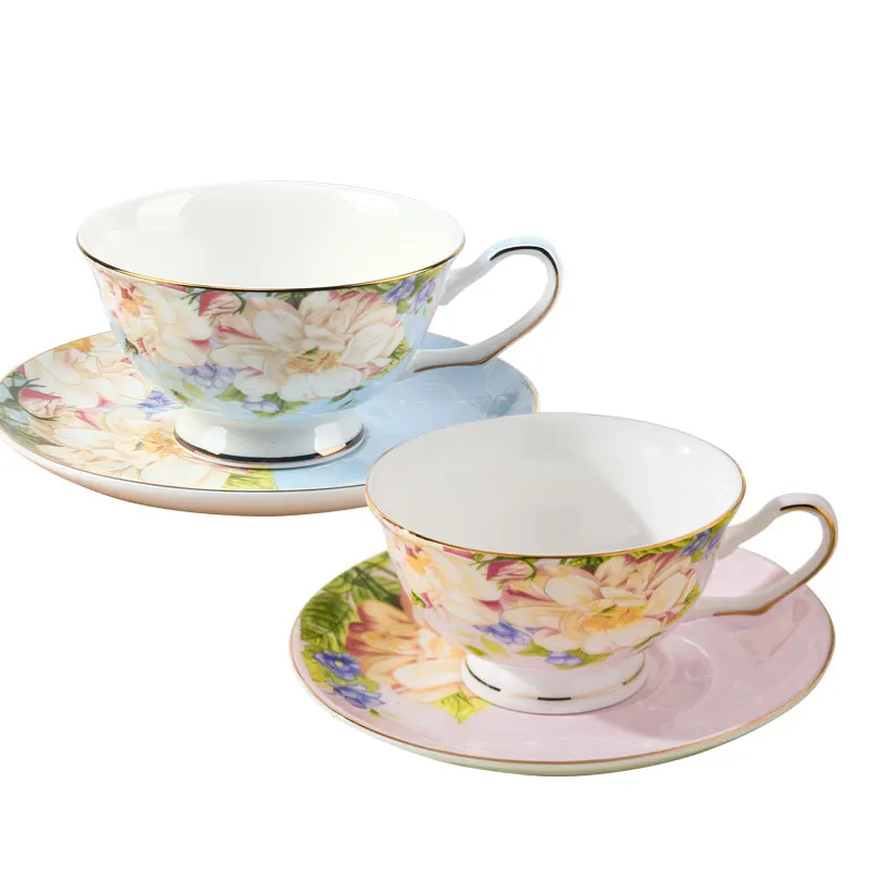 Европейский керамический стаканчик для чая и блюдце с широким горлом большой