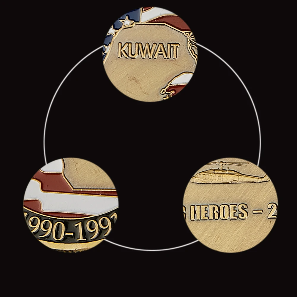 

1990-1991 USA Operation Desert Storm Veteran Hooray For Heroes Brone Challenge Coin Collectible